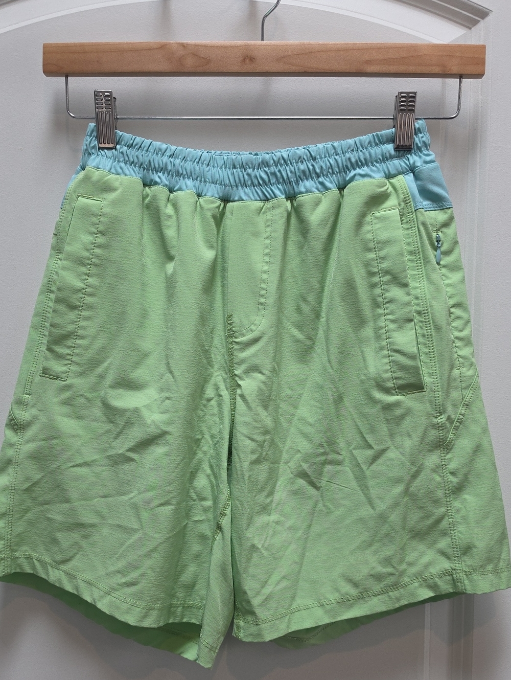Freeballers Athletic Shorts in Green & Blue Size Medium